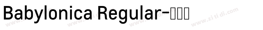 Babylonica Regular字体转换